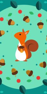 Squirrel,Nuts,Acorn,Art,Vector