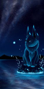 Starry Sky,Animal,Night,Art,Fantastic