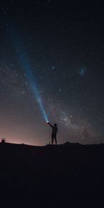 Naturaleza,Silueta,Linterna,Cielo Estrellado,Soledad