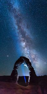 Noche,Roca,Piedra,Arco,Naturaleza,Cielo Estrellado