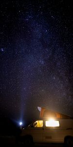 Stars,Journey,Dark,Starry Sky,Night,Car