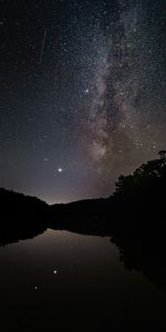 Naturaleza,Lago,Reflexión,Estrellas,Cielo Estrellado,Nebulosa