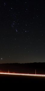 Stars,Night,Road,Backlight,Illumination,Dark