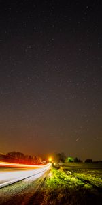 Stars,Night,Road,Starry Sky,Long Term Exposure,Dark