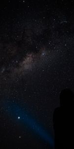 Stars,Night,Silhouette,Starry Sky,Dark,Nebula