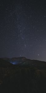 Stars,Rocks,Starry Sky,Night,Dark,Glow