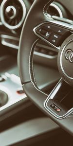 Steering Wheel,Rudder,Salon,Logo,Logotype,Tts,Cars,Audi