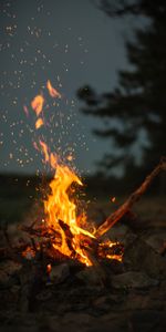 Sticks,Stick,Fire,Campsite,Stones,Miscellanea,Bonfire,Camping,Miscellaneous