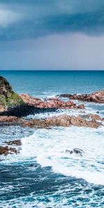 Stones,Foam,Nature,Sea,Surf,Ocean