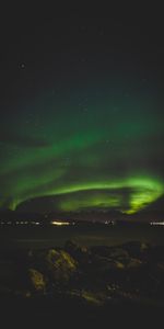 Stones,Lights,Dark,Northern Lights,Aurora Borealis