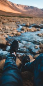 Stones,Mountains,Coast,Miscellanea,Miscellaneous,Legs,Sneakers