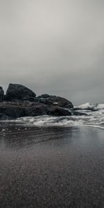 Nature,Noyaux,Sable,Ondulations,Mer,Plage