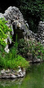 Naturaleza,Stones,Tipografía,Registro,Vegetación,Puente,Estanque