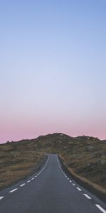 Stones,Road,Dusk,Hills,Nature,Twilight