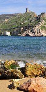 Noyaux,Montagnes,Mer,Paysage,Plage