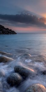 Stones,Sky,Horizon,Nature,Sunset,Sea