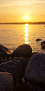 Stones,Sky,Shore,Bank,Nature,Sea