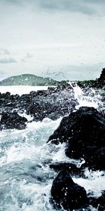 Stones,Water,Cold,Nature,Ocean,Spray,Storm