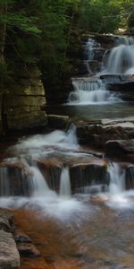 Stones,Waterfall,Flow,Stream,Lumps,Blocks,Nature