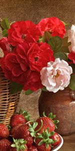 Nourriture,Still Life,Fraise,Bouquet,Fleurs