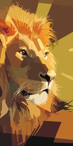 Streaks,Lion,Stripes,Lines,Vector,Art