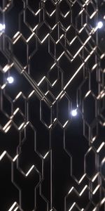 Structure,Glow,Metal,Metallic,Grid,3D