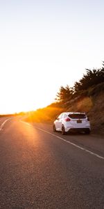 Sun,Cars,Beams,Rays,Road,Machine,Rear View,Back View,Car