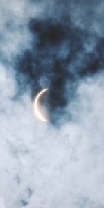 Sun,Clouds,Nature,Moon,Eclipse