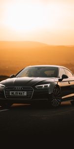 Audi A6,Voitures,Vue De Face,Coucher De Soleil,Audi,Voiture