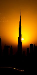 Sunset,Building,Dark,Silhouette,City