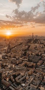 Ville,Imeuble,Bâtiment,Toits,Toit,Villes,Coucher De Soleil,France