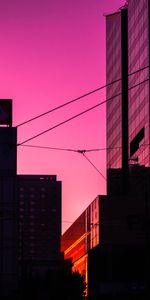 Sunset,Building,Silhouette,Cities,City