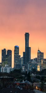 Sunset,Building,Skyscrapers,Cities,City