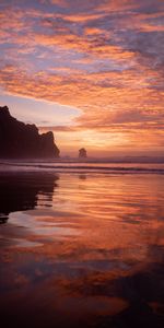 Naturaleza,Nubes,Rocas,Pendiente,Cuesta,Puesta Del Sol,Las Rocas,Mar,Reflexión