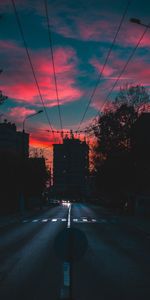 Sunset,Clouds,Traffic,Movement,Cities,City,Street