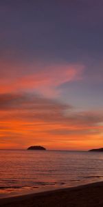 Puesta Del Sol,Noche,Costa,Naturaleza,Ondas,Playa