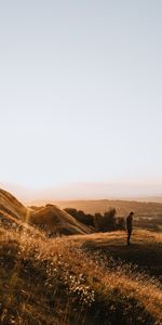 Les Collines,Collines,Nature,Humain,Coucher De Soleil,Silhouette,Personne,Paysage