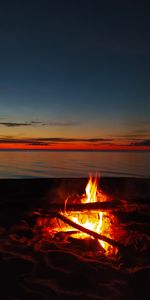 Sunset,Horizon,Firewood,Dark,Flame,Bonfire