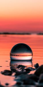 Sunset,Horizon,Macro,Ball