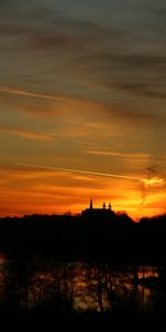 Nature,Serrure,Coucher De Soleil,Fermer À Clé,Horizon,Silhouette