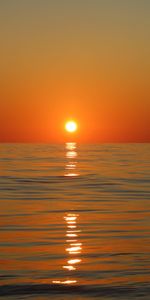 Sunset,Horizon,Sun,Glare,Nature,Waves