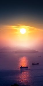 Sunset,Horizon,Wharf,Berth,Nature,Sea,Boats