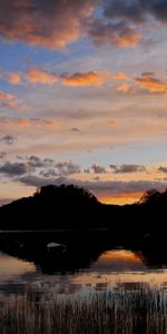 Puesta Del Sol,Crepúsculo,Lago,Oscuridad,Oscuro,Barcos