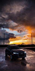 Plutôt Nuageux,Voitures,Couvert,Coucher De Soleil,Audi,Voiture