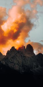 Sunset,Mountains,Clouds,Nature