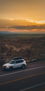 Montagnes,Voitures,Route,Coucher De Soleil,Machine,Une Voiture,Paysage