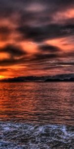 Sunset,Mountains,Shine,Light,Sky,Sea,Nature
