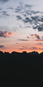 Crépuscule,Coucher De Soleil,Montagnes,Sombre,Paysage