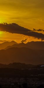 Montañas,Naturaleza,Puesta Del Sol,Nubes,Tops,Vértice