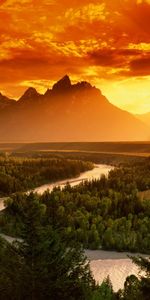 Naturaleza,Paisaje,Montañas,Puesta Del Sol